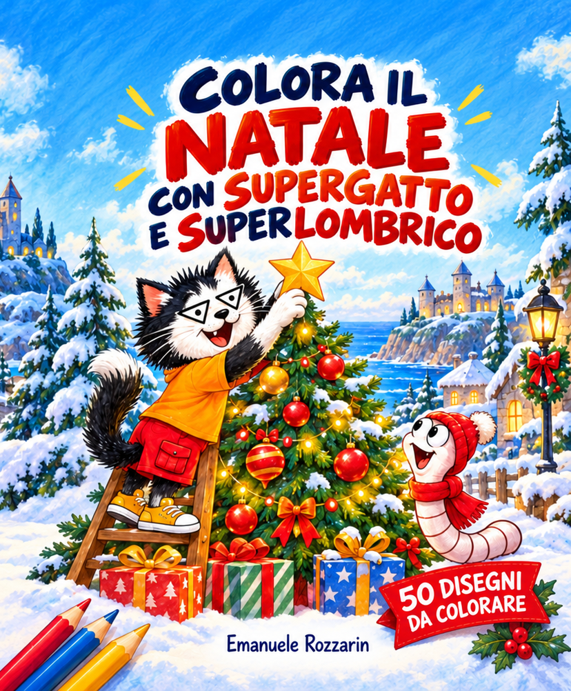 Colora il Natale con Supergatto e Superlombrico